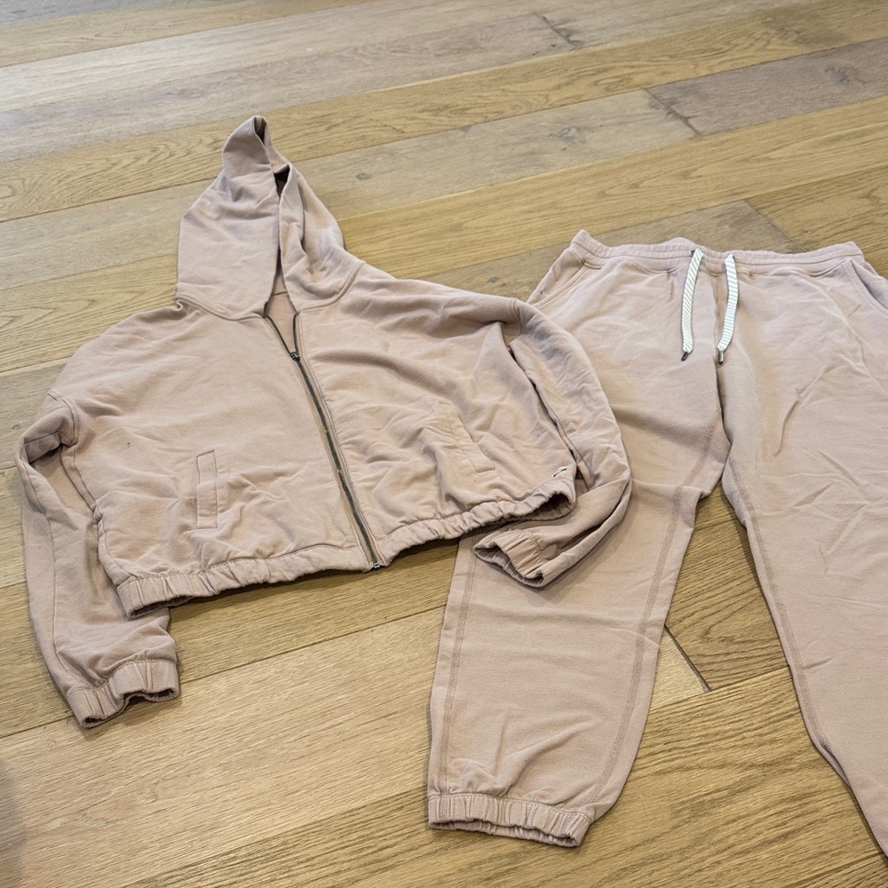 Vuori Soft Beige/pink sweat set